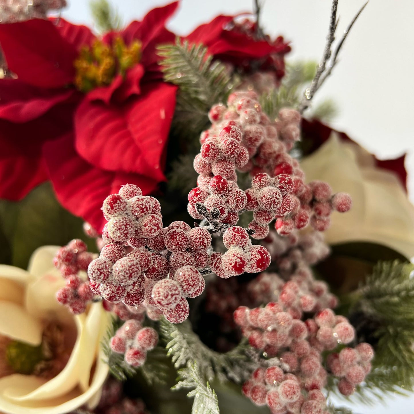 Christmas Artificial Floral Arrangement - Extra Large "Christmas Oasis" - HM Grande Flora - artificial flowers Australia - luxury table decor