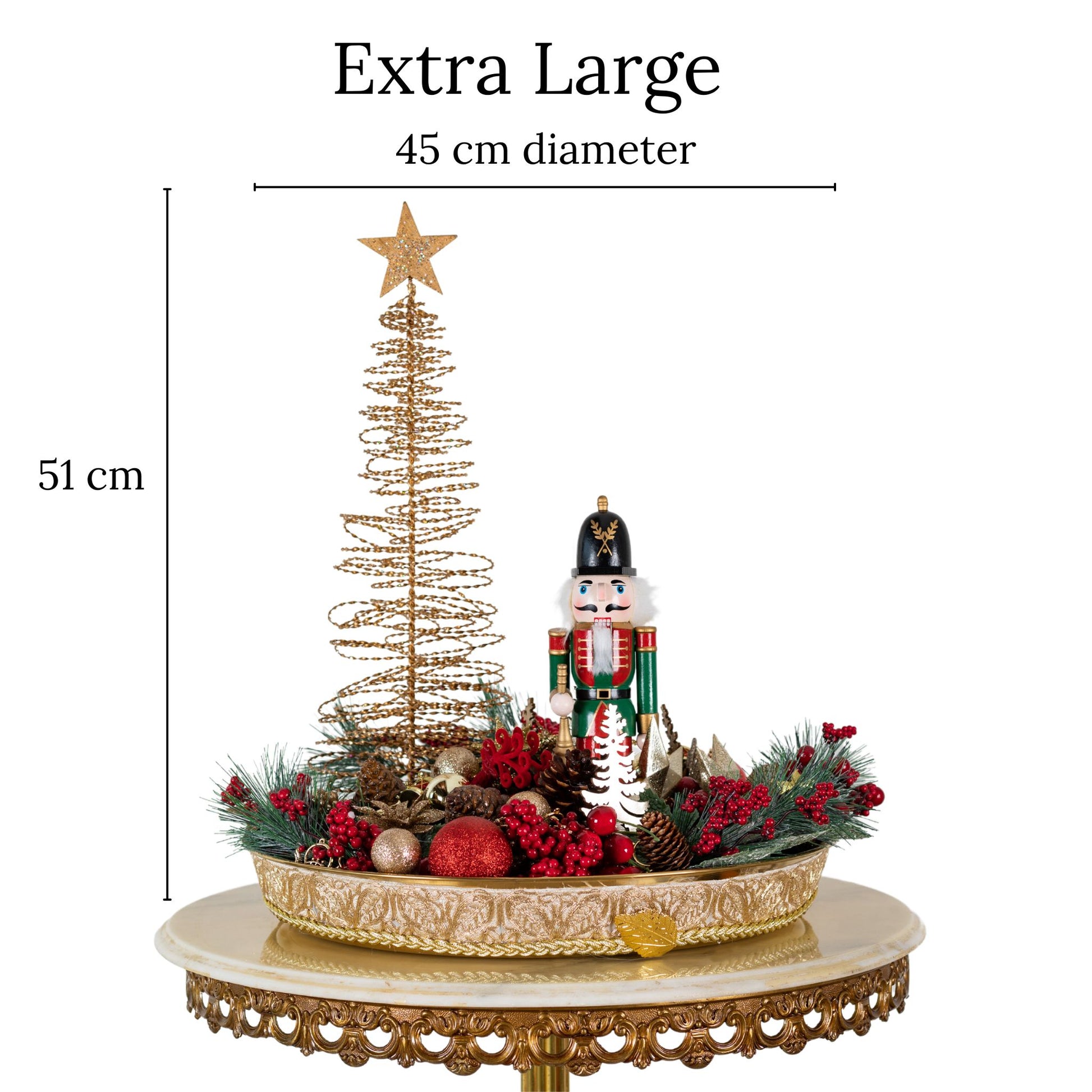 Luxury Christmas Table Centrepiece "The Golden Star" - HM Grande Flora - artificial flowers Australia - luxury table decor