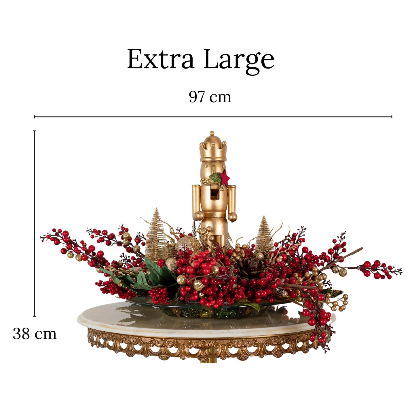 Luxury Christmas Table Centrepiece "The Golden Star" - HM Grande Flora - artificial flowers Australia - luxury table decor